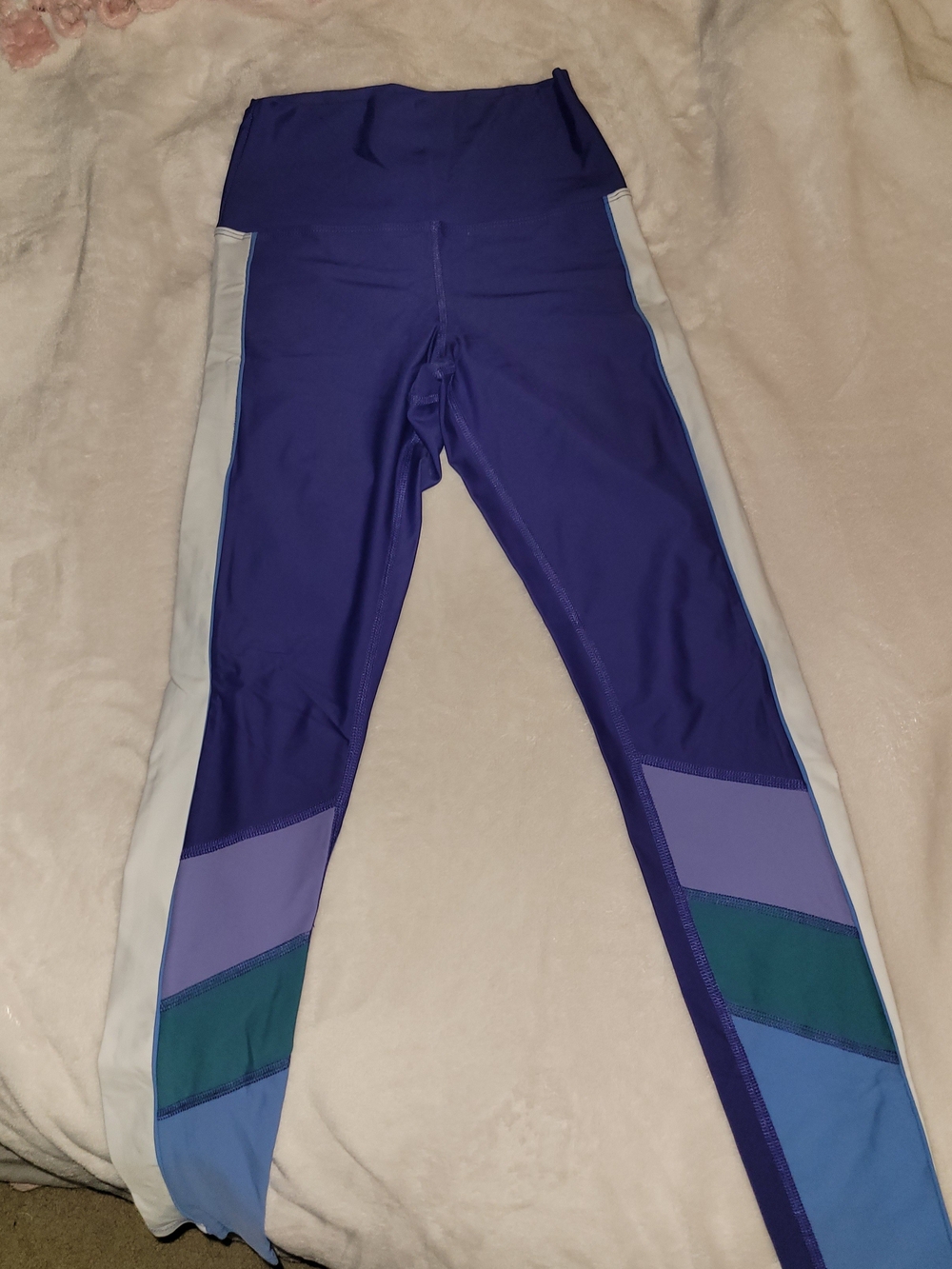 Beach Riot Purple Colorblock High-Waist Leggings